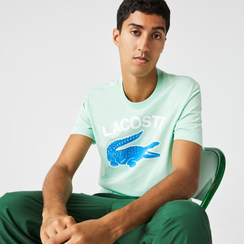 Playera con Estampado de Cocodrilo XL Lacoste Corte Regular para Hombre